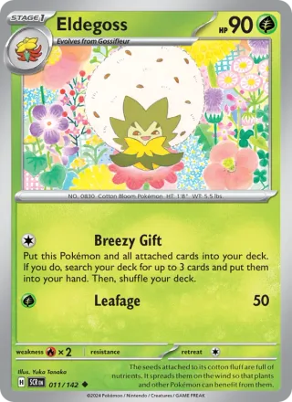 Eldegoss #011 · Stellar Crown Pokémon card