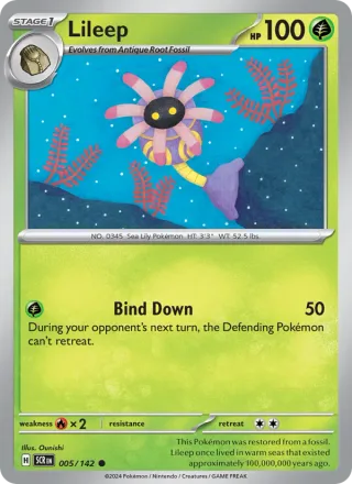 Lileep #005 · Stellar Crown Pokémon card