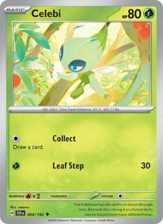 Celebi #004 · Stellar Crown Pokémon card