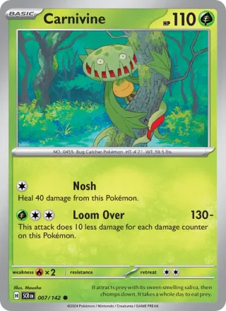 Carnivine #007 · Stellar Crown Pokémon card
