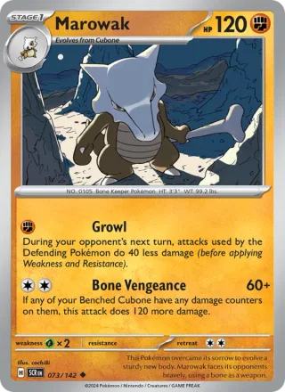 Marowak #073 · Stellar Crown Pokémon card