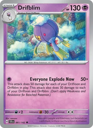 Drifblim #061 · Stellar Crown Pokémon card