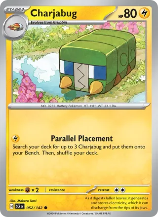 Charjabug #052 · Stellar Crown Pokémon card