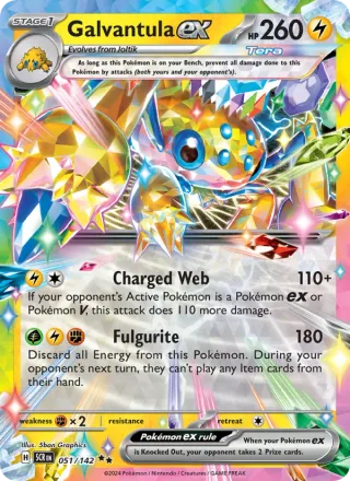Galvantula ex #051 · Stellar Crown Pokémon card