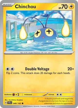 Chinchou #048 · Stellar Crown Pokémon card