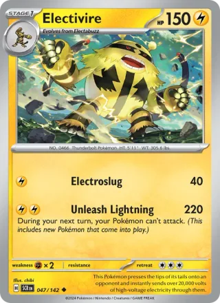 Electivire #047 · Stellar Crown Pokémon card