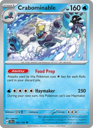 Crabominable #042 · Stellar Crown Pokémon card