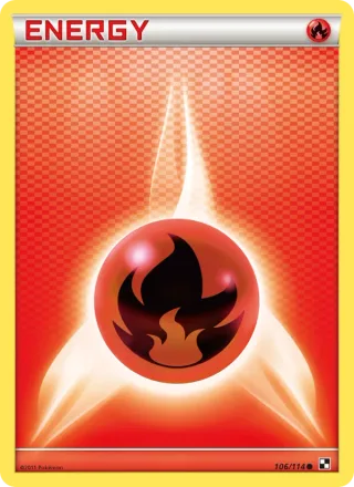 Fire Energy #fire · Basic Energy (2011 copyright) Pokémon card