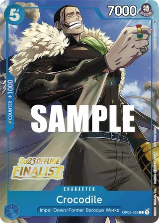Crocodile (Offline Regional 2023) [Finalist] #OP02-053-offline-regional-2023-finalist · One Piece Promotion Cards One Piece card
