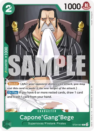 Capone"Gang"Bege #ST24-001 · ST-24: Starter Deck 24 GREEN Jewelry Bonney One Piece card