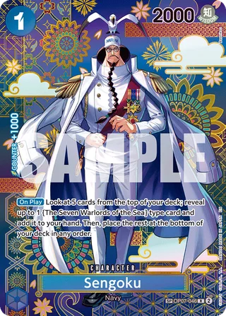 Sengoku (SP) #OP07-046-sp · The Azure Sea's Seven One Piece card