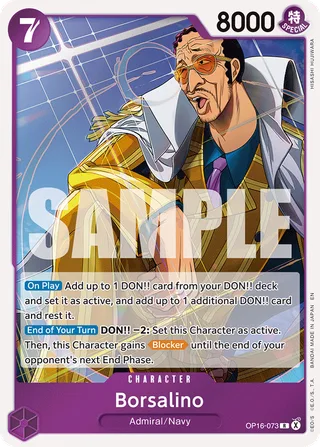 Borsalino #OP16-073 · The Time of Battle One Piece card