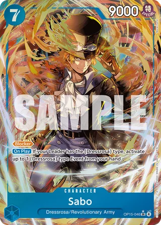 Sabo (Alternate Art) #OP15-046-alternate-art · Adventure on Kami's Island One Piece card