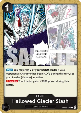 Hallowed Glacier Slash #OP16-100 · The Time of Battle Release Event Cards One Piece card