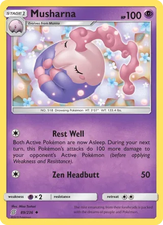 Musharna #89 · Unified Minds Pokémon card