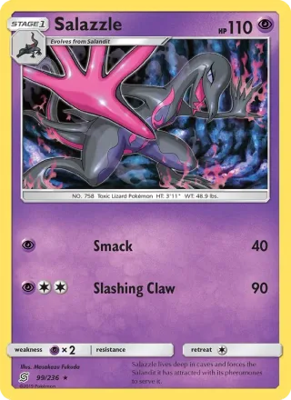 Salazzle #99 · Unified Minds Pokémon card
