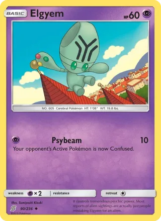 Elgyem #90 · Unified Minds Pokémon card