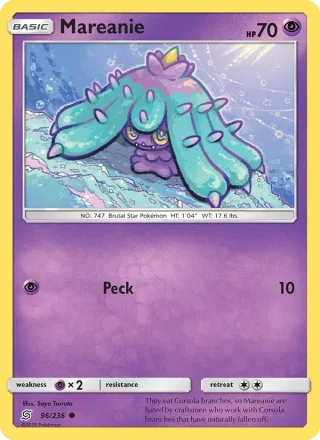 Mareanie #96 · Unified Minds Pokémon card