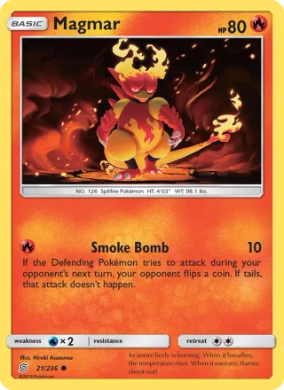 Magmar #21 · Unified Minds Pokémon card