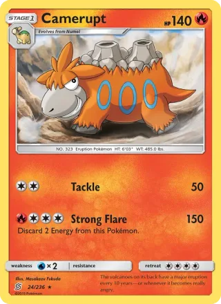 Camerupt #24 · Unified Minds Pokémon card
