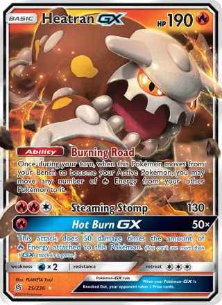 Heatran GX #25 · Unified Minds Pokémon card