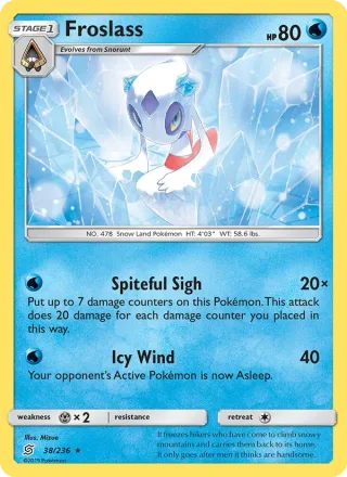 Froslass #38 · Unified Minds Pokémon card