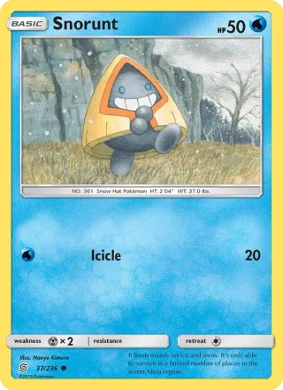 Snorunt #37 · Unified Minds Pokémon card