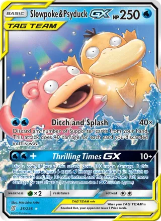 Slowpoke & Psyduck GX #35 · Unified Minds Pokémon card