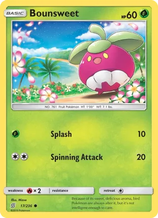 Bounsweet #17 · Unified Minds Pokémon card