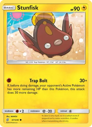 Stunfisk #67 · Unified Minds Pokémon card