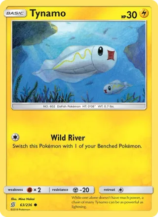 Tynamo #63 · Unified Minds Pokémon card