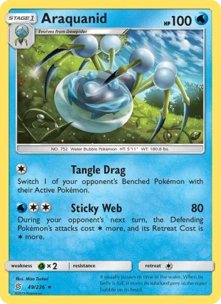 Araquanid #49 · Unified Minds Pokémon card