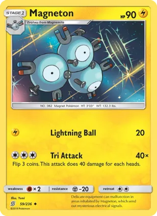 Magneton #59 · Unified Minds Pokémon card