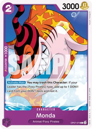 Monda #OP07-074 · 500 Years in the Future Pre-Release Cards One Piece card