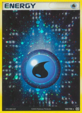Water Energy #103 · Emerald Pokémon card