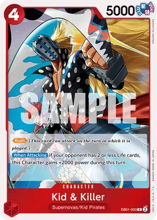 Kid & Killer #EB01-003 · Learn Together Deck Set One Piece card