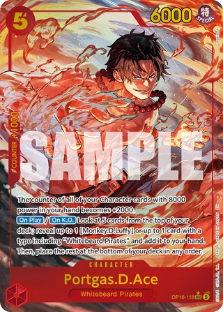 Portgas.D.Ace (Alternate Art) #OP16-118-alternate-art · The Time of Battle One Piece card