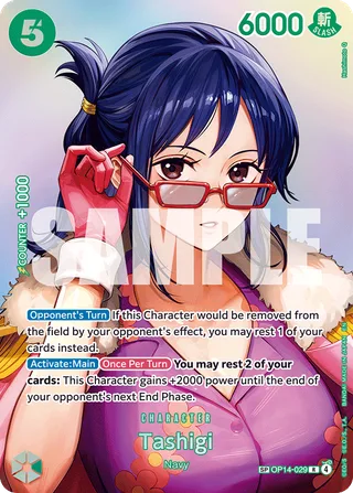 Tashigi (Dash Pack) #OP14-029-dash-pack · The Azure Sea's Seven One Piece card