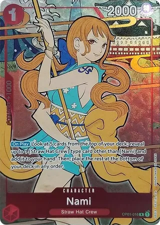 Nami (English Version 1st Anniversary Set) #OP01-016-english-version-1st-anniversary-set · One Piece Promotion Cards One Piece card