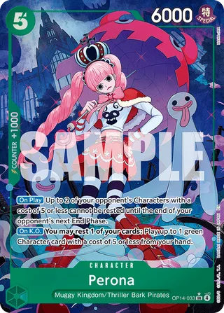 Perona (Alternate Art) #OP14-033-alternate-art · The Azure Sea's Seven One Piece card