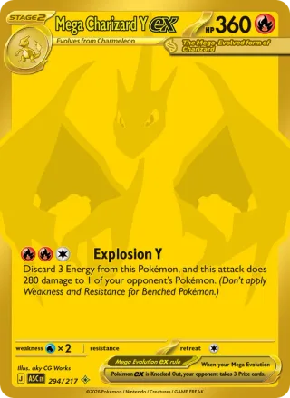 Mega Charizard Y ex #294 · Ascended Heroes Pokémon card