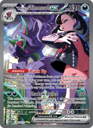 Marnie's Grimmsnarl ex #287 · Ascended Heroes Pokémon card