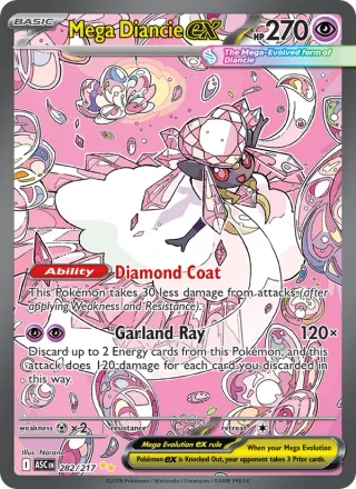 Mega Diancie ex #282 · Ascended Heroes Pokémon card