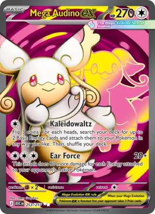 Mega Audino ex #253 · Ascended Heroes Pokémon card