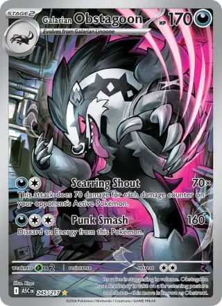 Galarian Obstagoon #245 · Ascended Heroes Pokémon card