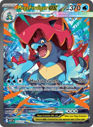 Mega Feraligatr ex #274 · Ascended Heroes Pokémon card