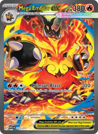 Mega Emboar ex #273 · Ascended Heroes Pokémon card