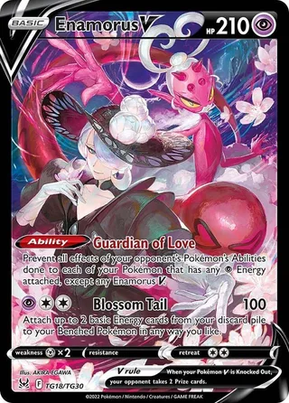 Enamorus V #TG18 · Lost Origin Trainer Gallery Pokémon card