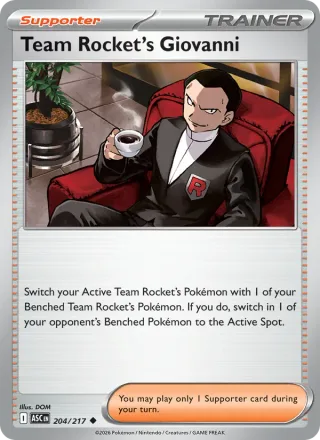 Team Rocket's Giovanni #204 · Ascended Heroes Pokémon card