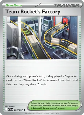 Team Rocket's Factory #203 · Ascended Heroes Pokémon card